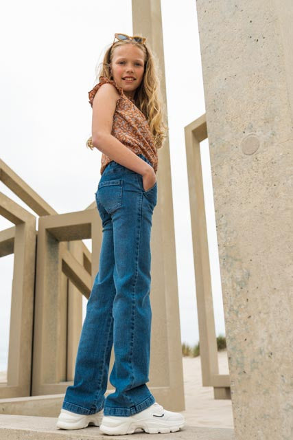 Jeans paperbag wide leg (R50056-1)