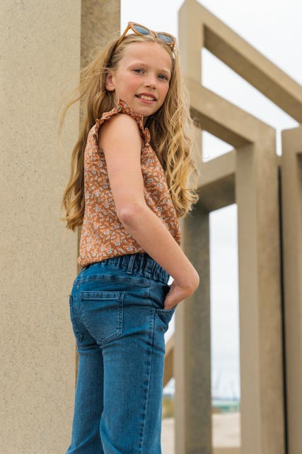 Jeans paperbag wide leg (R50056-1)
