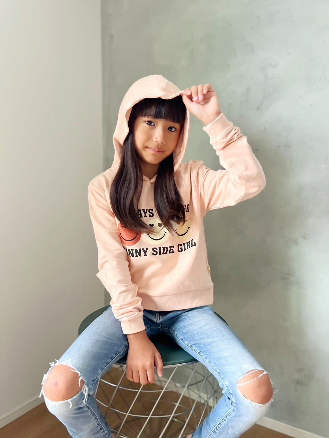 Sweater with hood ls (R50083-1)