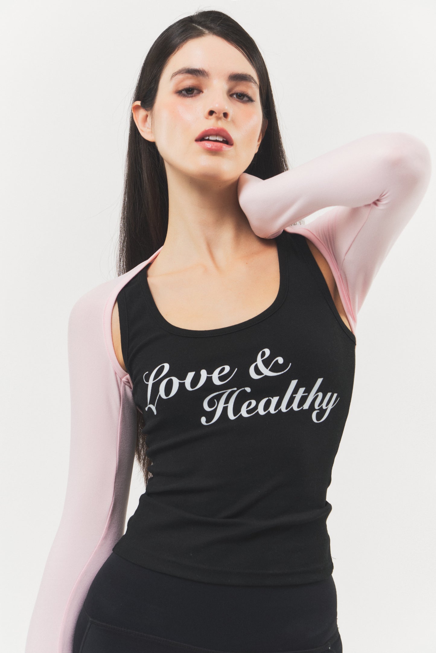 Love & Healthy Logo Sleeveless Top
