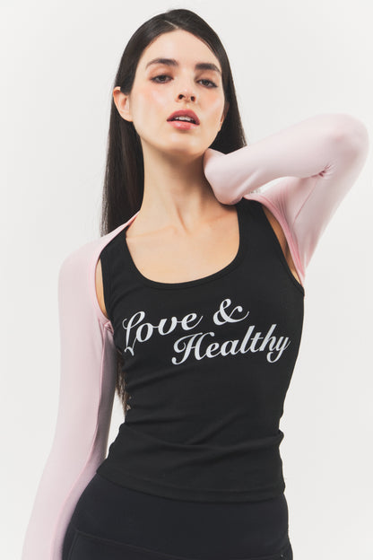 Love & Healthy Logo Sleeveless Top