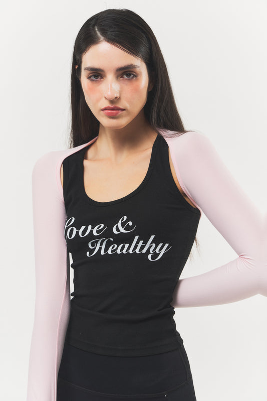 Love & Healthy Logo Sleeveless Top