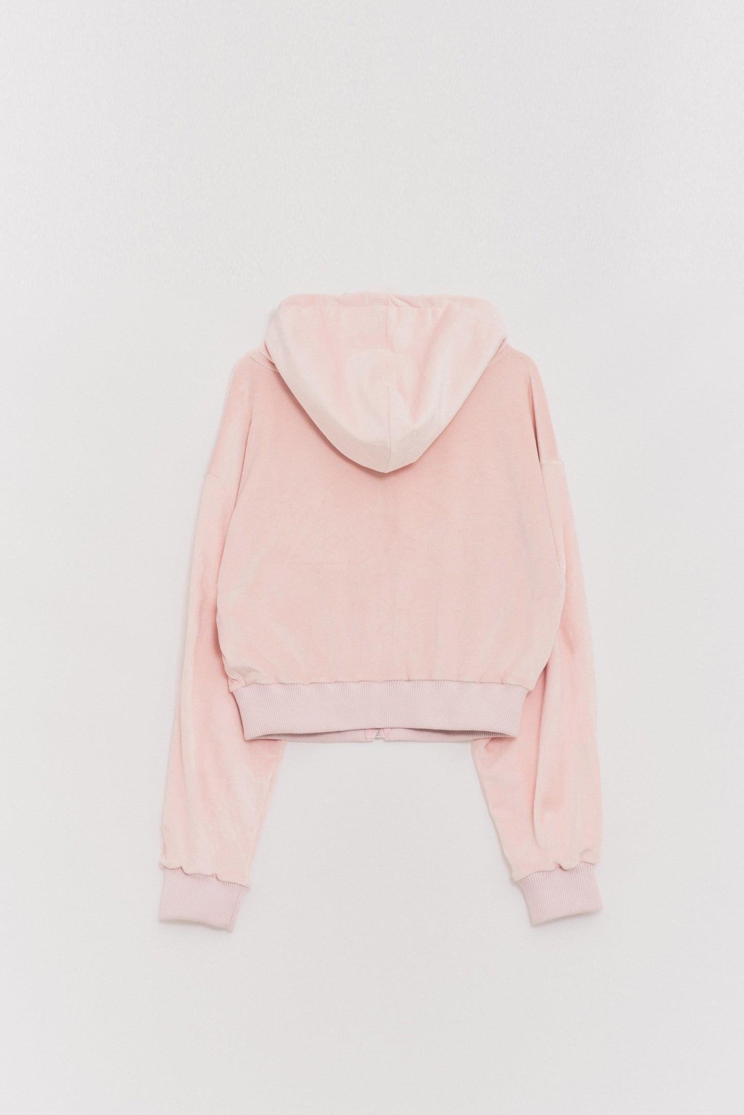 Smooth Velvet Logo Puff-sleeve Hood Jumper