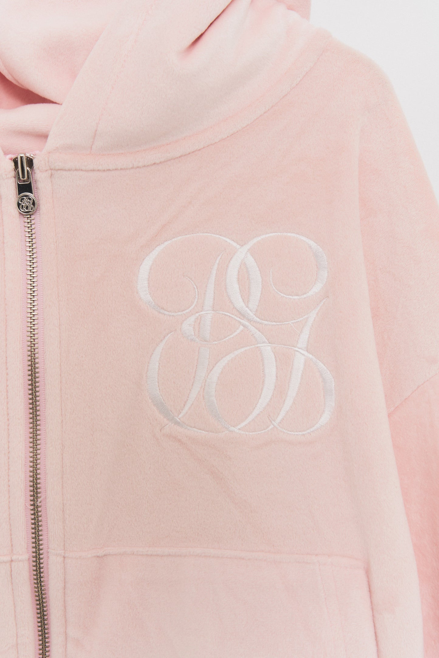 Smooth Velvet Logo Puff-sleeve Hood Jumper