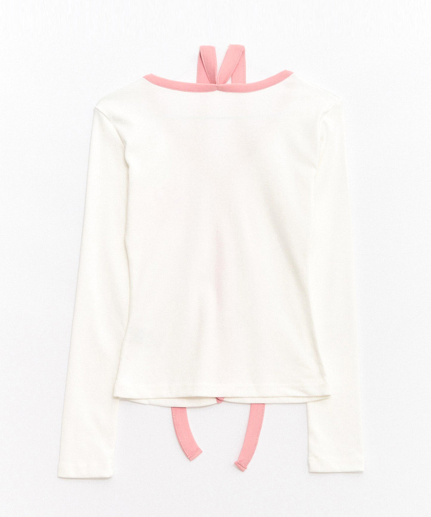 Logo Muffler V-neck Top